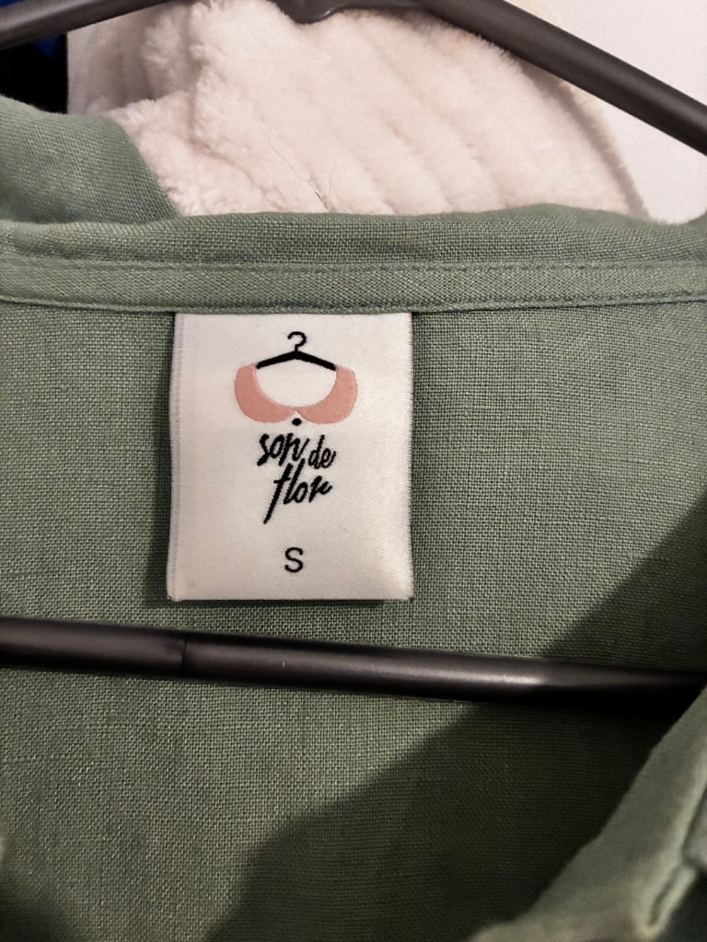 Son de Flor green linen dress
